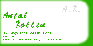 antal kollin business card